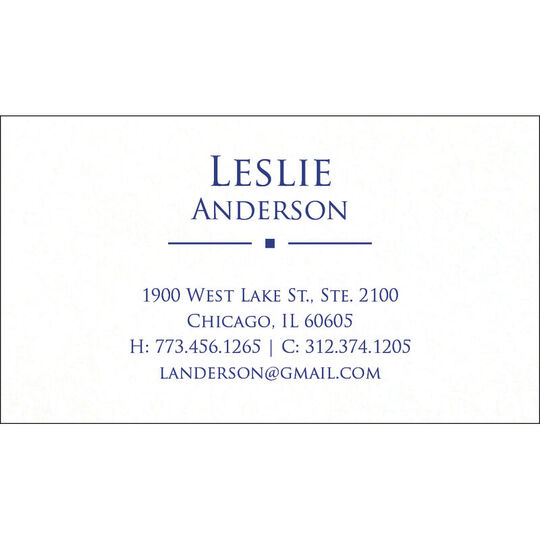 Square Motif Letterpress Contact Cards